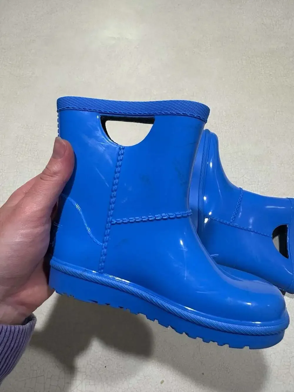 UGG Kids T Rahjee Rain Boots – Size 8 Blue – Toddler/Little Kid